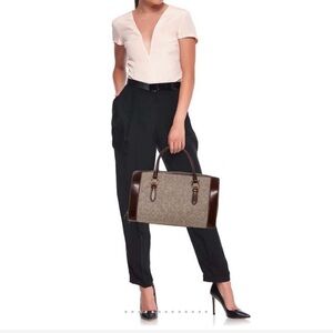 Salvatore Ferragamo Wool & leather Boston Duffel